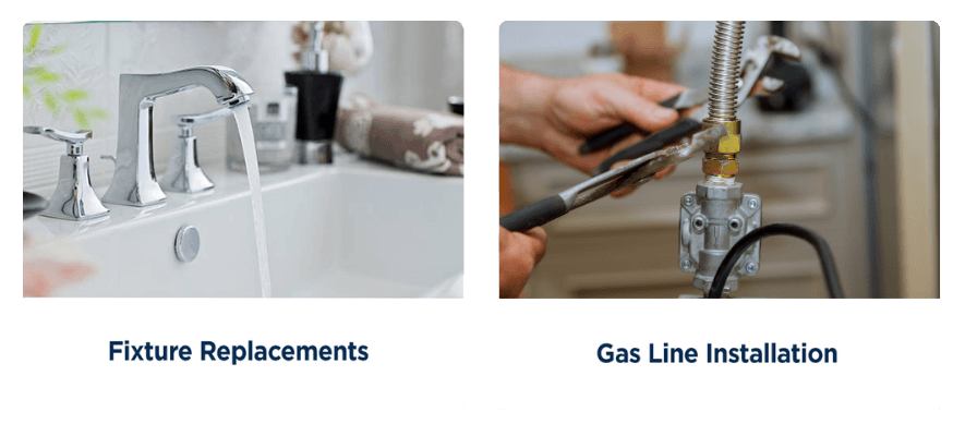 gas lines and fixture replacements