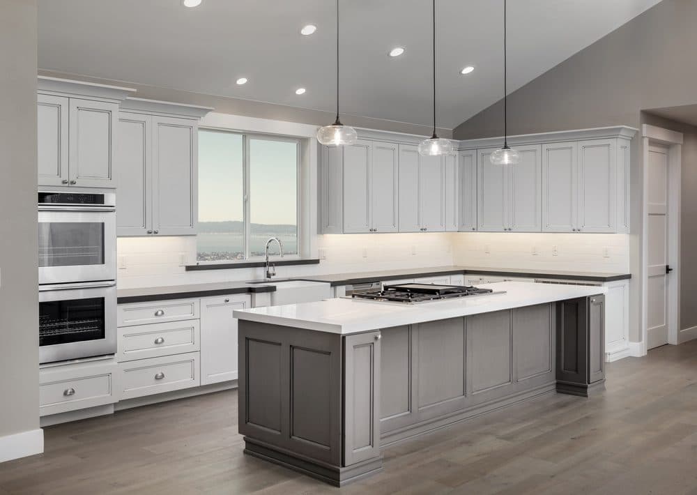 Modern all-white kitchen with under cabinet kitchen